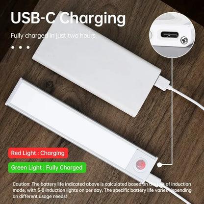 Rechargeable Motion Sensor LED Night Light Rectangle 50cm (19.7 in) Emergency Light