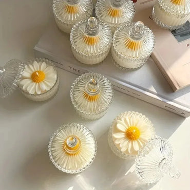 3D Daisy Silicone Mold for Candles & Plaster - Single 2.7 in (6.9 cm) Flower Mold for Resin and Clay Crafts