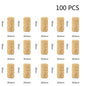 50/100 Pack Natural Cork Wine Bottle Stoppers – Reusable Sealing Corks for Wine Bottles, Bar & Kitchen Accessories