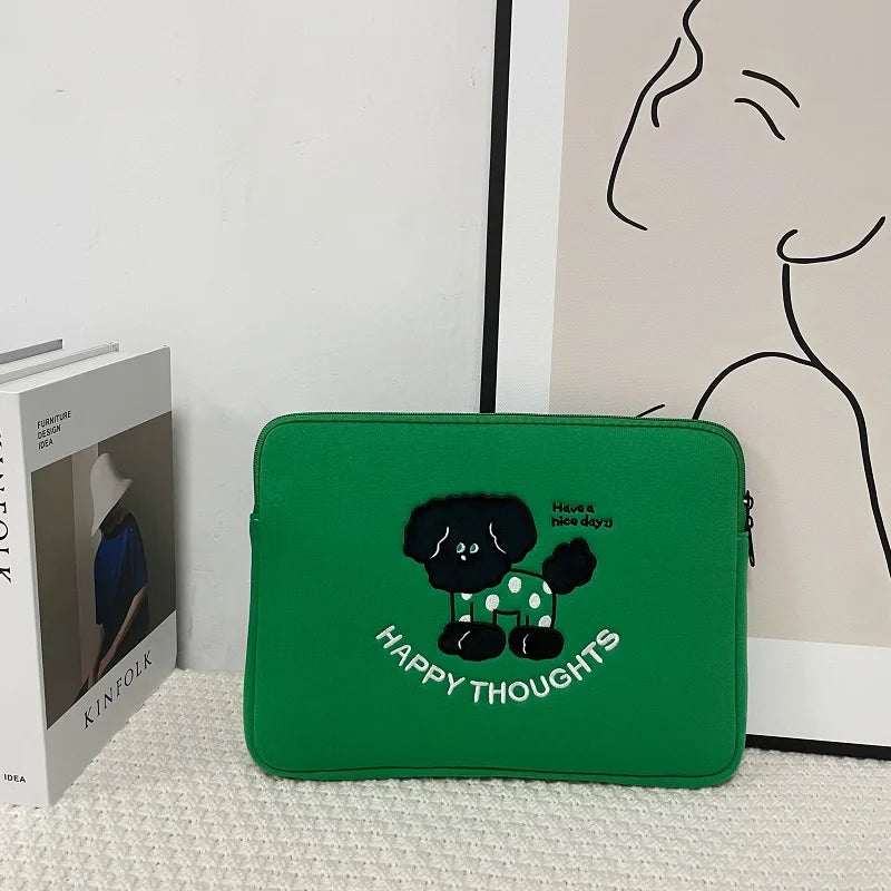 Cute Animal Print Laptop Sleeve 13–16 Inch — Shockproof Zipper Pouch