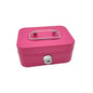 Metal Key Lock Cash Box with Handle – Small Lockable Money Organizer for Kids, 4.5 x 3.35 x 2.28 in (11.5 x 8.5 x 5.8 cm)