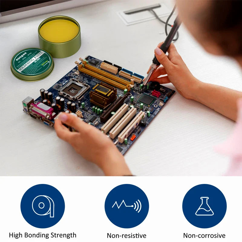 Lead-Free Rosin Solder Paste Flux 10g / 30g / 100g (0.35 / 1.06 / 3.53 oz) – PCB & Electronics Soldering Repair Paste