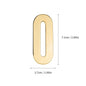 1Pcs Metal Self Adhesive House Number English Alphabet Letters for Apartment Room Door Plate Table Mailbox Number Stickers 7*3cm