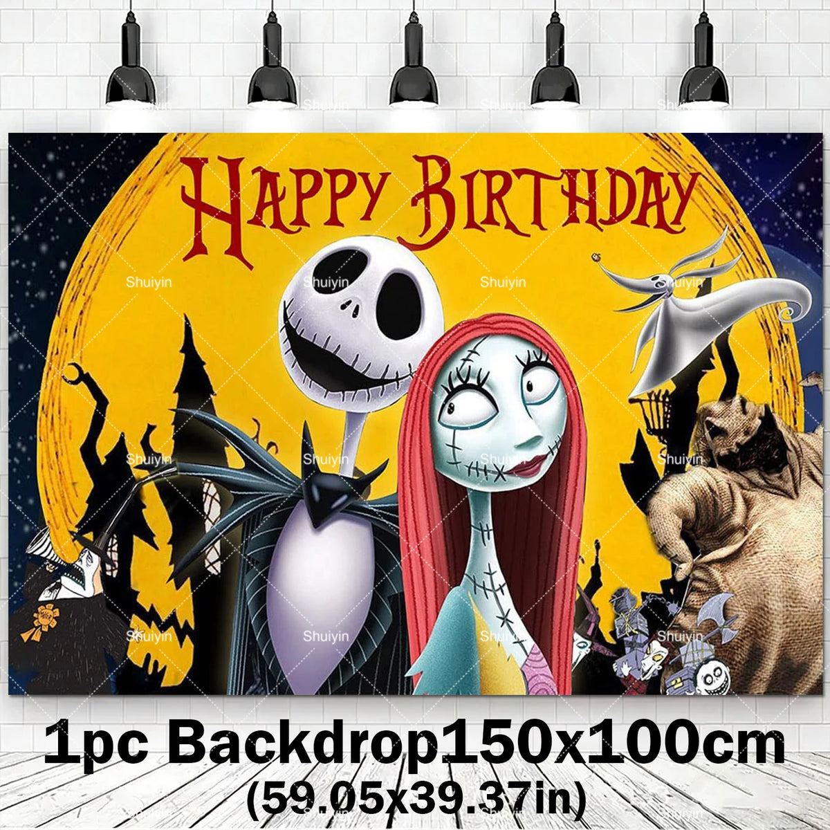 Halloween Birthday Party Decoration Kit with Balloons and Backdrop Options