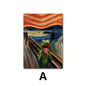 Modern Abstract Wall Art Screaming Frog Painting HD Canvas Print Poster Home Living Room Bedroom Classroom Decoration