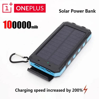Solar Power Bank 200000mAh 120W Fast Charge Portable External Battery with Solar Panel, SOS & LED Light