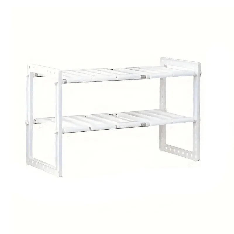 Stackable Cabinet Organizer Shelves for Kitchen & Pantry - Adjustable Under-Sink & Counter Storage