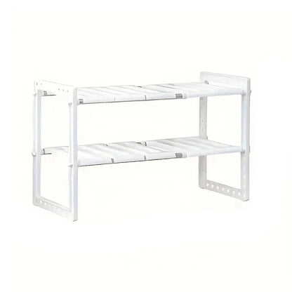 Stackable Cabinet Organizer Shelves for Kitchen & Pantry - Adjustable Under-Sink & Counter Storage