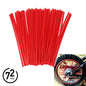 72pcs Bicycle Wheel Spoked Protector Wraps 24cm Wheel Rim Spoke Wrap Kit for Motorcycle Bike Color Rims Skin Trim Covers Pipe