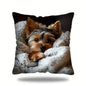 VIKAMA Adorable Puppy Print Decorative Pillowcase, Multi-Size Pillow for Living Room, Office, and Bedroom Home Decor