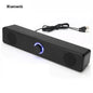 USB-Powered Bluetooth PC Speakers 3D Stereo Soundbar for TV, PC & Laptop - Wired & Wireless (3.5mm AUX, Deep Bass)
