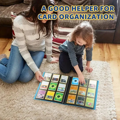 9-Pocket Polypropylene Trading Card Binder - Holds 360 Cards, Side-Loading Pockets, Elastic Strap
