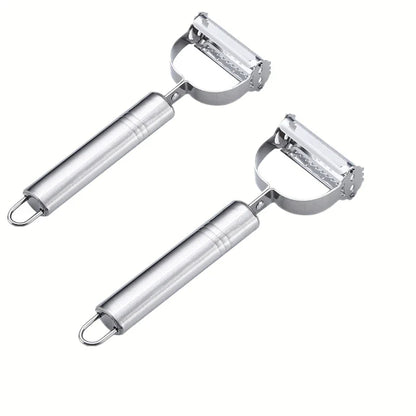 Stainless Steel Double-Head Vegetable Peeler - Multi-Function Fruit & Melon Peeler