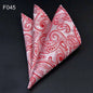 Men's Pocket Square 41 Colors - Plaid Dot Paisley Polyester Handkerchief 25 x 25 cm (9.8 x 9.8 in)