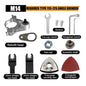 Angle Grinder to Oscillating Tool Adapter Kit M10/M14 - Fits 4 in / 4.5 in / 5 in (100/115/125 mm)
