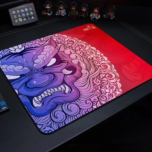 Cute Tiger Small Gaming Mouse Pad with Wrist Rest — Anti-Slip Rubber Desk Mat for Laptops & Keyboards