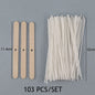 Pre-Waxed Cotton-Core Candle Wicks with Metal Sustainer Tabs, 100-Pack, 1.0–7.9 in (2.6–20 cm) for DIY Candle Making