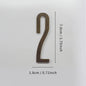 Bronze Door Number with Backing Adhesive 7cm Metal House Number Apartment Door Number for Outdoor Hotel Home Mailbox Label