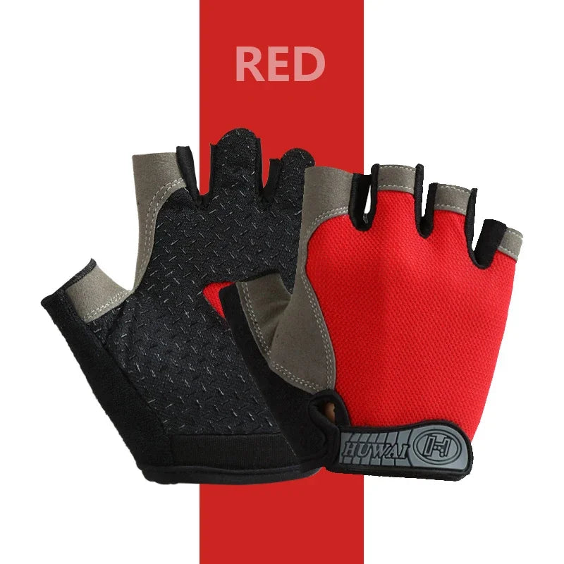 Fingerless Gym Gloves for Men & Women – Anti-Slip Breathable Workout Gloves for Cycling & Weightlifting