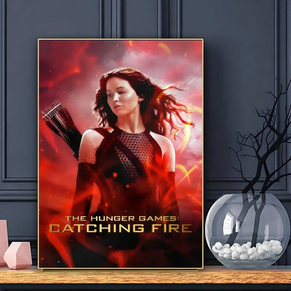 Classic Movie The Hunger Games Poster Sticky Wall Art Printing Waterproof Home Living Bed Room Bar Aesthetic Decor