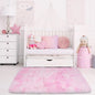 VIKAMA Tie-dye Plush Carpet 40x60cm Home Soft Area Rug Girls Bedroom Bed Blanket Children's Room Decoration Non-Slip Floor Mat