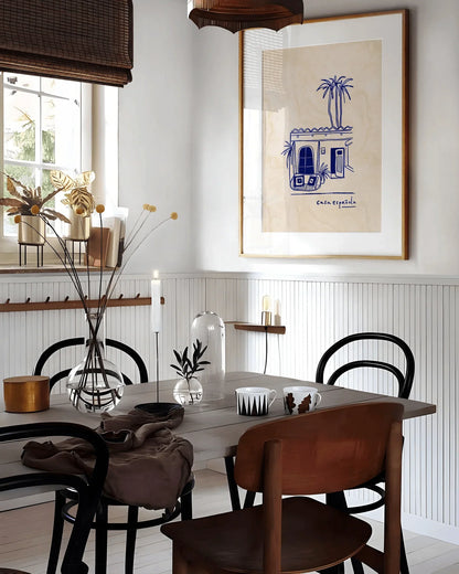 Casa Espanol Print, Ink Bleed Style, Spanish Retro Wall Art Spain House Summer Aesthetic Decor Gallery Wall Home Inspo unframed