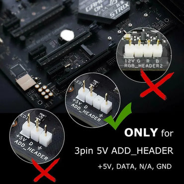 Addressable WS2812b 5V ARGB LED Strip – 3-Pin RGBIC PC Case Light (30/60 LEDs per m, IP30/IP65)