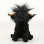 30cm Simulation Kyloe Cream Highland Cow Animal Plush Doll Soft Stuffed Highland Cow Cattlle Plushie Gift for Kids Boys Girls