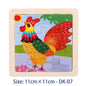 11cm/4.33in Kids Wooden Jigsaw Puzzle Games Cartoon Animal Vehicle Pattern Children Montessori Educational Toys