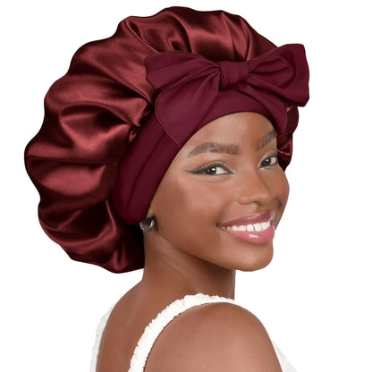 Satin Bonnet Silk Bonnet Adjustable Bonne For Sleeping Hair Bonnet With Tie Band Bonnets For Women Men