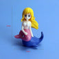 Little Mermaid Resin Figurine - Mini Aquarium Ornament, Cake Topper & Desk Decor