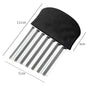 Stainless Steel Crinkle Potato Slicer Wavy Vegetable & Fruit Cutter French Fry Maker