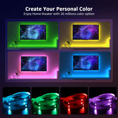 Bluetooth RGB LED Strip Lights 5050 SMD USB 5V App-Controlled TV Backlight & Room Accent Lighting