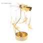 Rotary Spinning Tea Light Candle Holder Metal Tabletop Stand for Wedding and Home Decor, 3.15 x 5.12 in (8 x 13 cm)