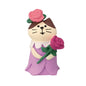 Cute Cat Wedding Zakka Figurine Bride Baby Stroller Resin Model Miniatures Model Cake Ornaments Decor Crafts Desktop Accessories