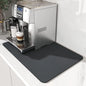 VIKAMA Coffee Machine Mat Rubber Backing Water-Absorbent Dish Drying Pad Kitchen Worktop Drainage Mat Home Decor