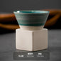 Retro Japanese Triangular Cone Ceramic Tea and Coffee Mug Pottery Porcelain Latte Cup for Home and Office