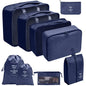 7/8/9/10 Pcs Travel Organizer Packing Cubes – Lightweight Polyester Luggage Storage Bags for Clothes, Shoes, and Accessories