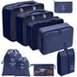 7/8/9/10-Pcs Travel Organizer Packing Cubes Set – Portable Luggage Storage Bags for Clothes, Shoes & Accessories
