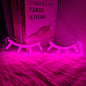 Pink Eyelash Led Neon Sign, Suitable For Eyelash Room Decor, Art Wall Lamp In Dressing Room And Beauty Salon, Powered By Usb.