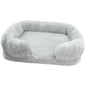 Plush Dog Bed with Removable Cover – Thickened Winter Pet Sofa Pad, Square, Small & Large