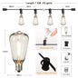 Connectable Waterproof LED String Lights with Shatterproof Water-Drop Bulbs – Dimmable Patio & Garden Garland
