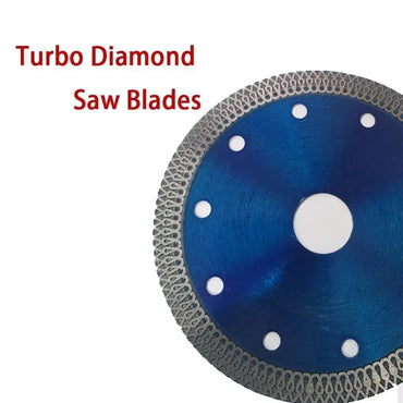 Turbo Diamond Saw Blade 105/115/125 mm (4-1/8, 4-1/2, 5 in) for Granite Marble Porcelain Tile - Angle Grinder Cutting Disc