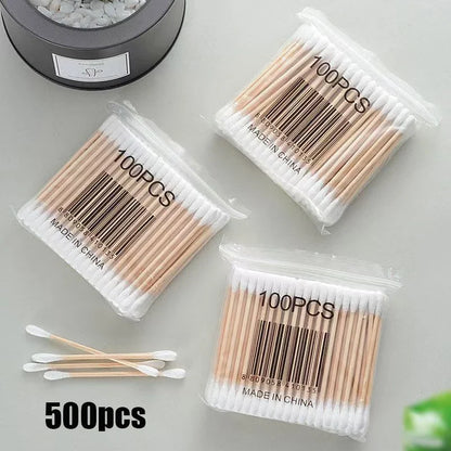 Eco-Friendly Wooden Cotton Swabs – Safe & Versatile