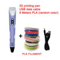 USB Rechargeable 3D Printing Pen with 9M PLA Filament (1.75mm) — Adjustable Speed, 180–220°C Heat, DIY 3D Pen for Kids & Adults