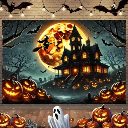 Halloween Photography Backdrop, Printed Vinyl