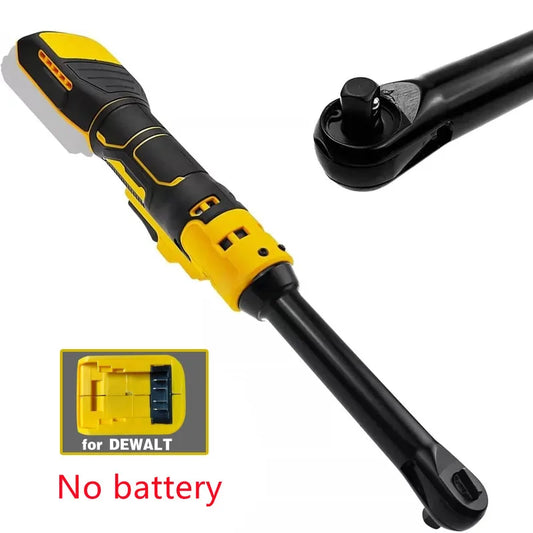 Cordless Ratchet Wrench 3/8" (9.5 mm) 220 Nm (162 ft-lb) Extended Head Electric Driver Compatible with 18V/20V Batteries