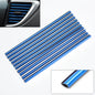 10-Pack Car Air Vent Trim Strips 20cm (7.87 in) PVC Decorative Air Outlet Moulding for Interior Car