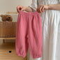 Children's Anti-Mosquito Summer Harem Pants - Lightweight Breathable Ankle-Length Casual Trousers with Elastic Waist (4-6 Years)