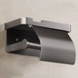No-Drill Aluminum Toilet Paper Holder – Wall-Mounted Adhesive or Screw Tissue Rack, Rust-Resistant Bathroom Accessory